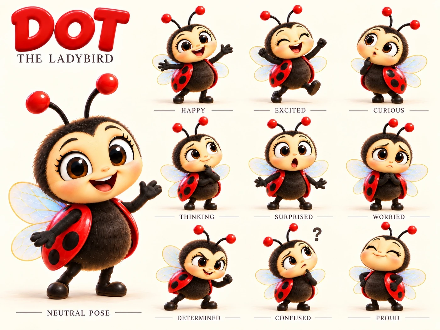 Dot the Ladybird character reference