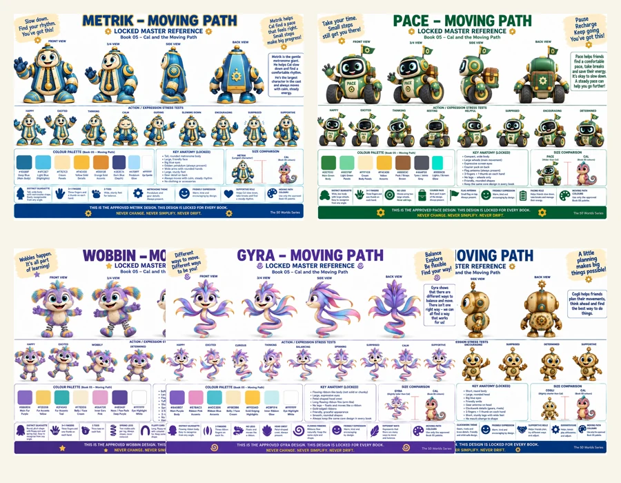 Character artwork from Cal and the Moving Path