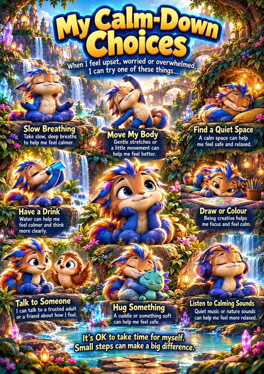 My Calm-Down Choices classroom poster