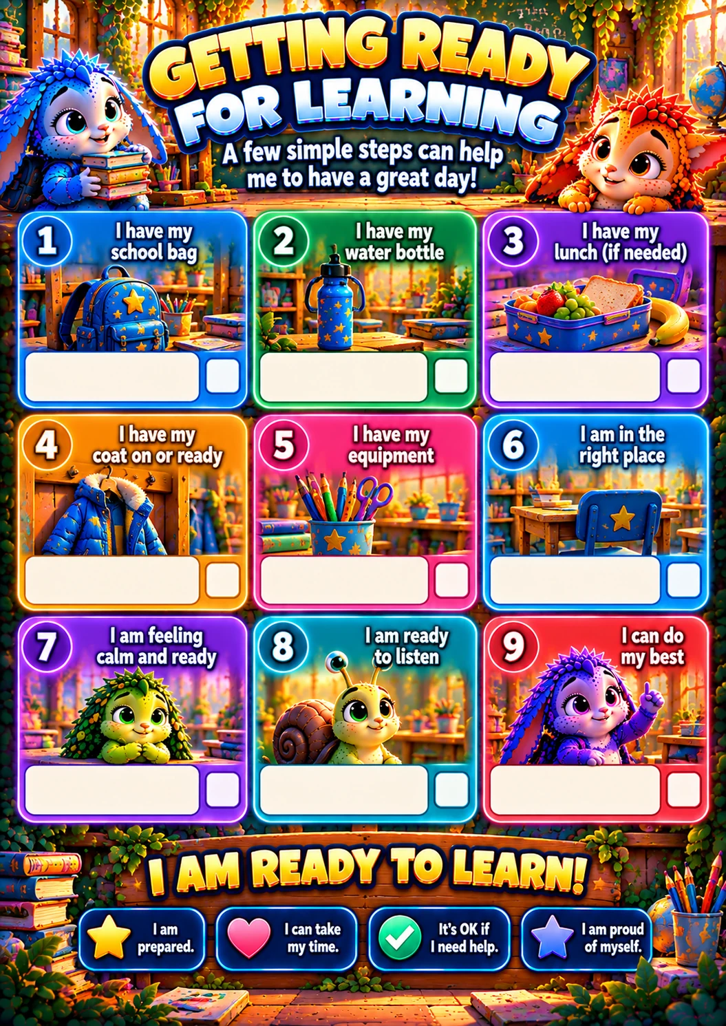 Getting Ready for Learning